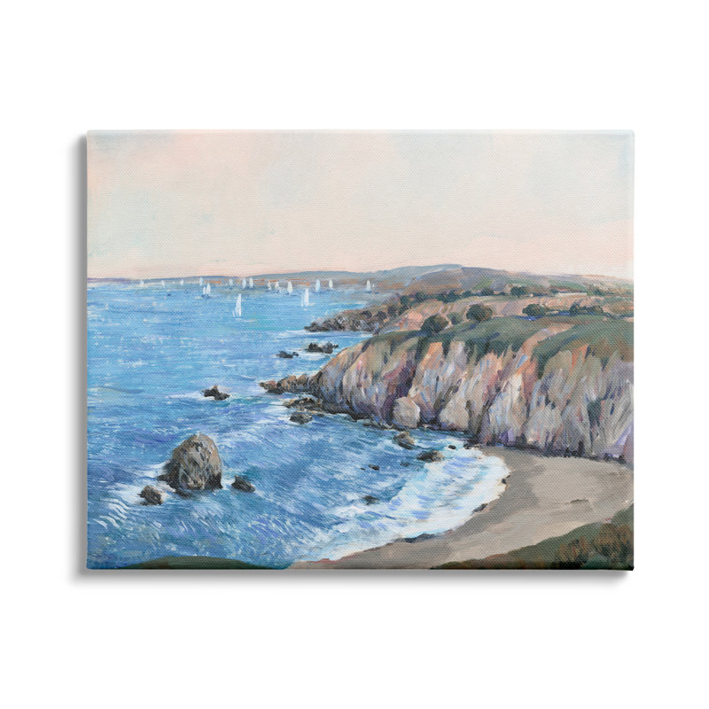 Voiliers éloignés Ocean By Cove par Tim Otoole 905, H 36 po x l 48 po x P 1,5 po, Toile tendue