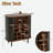 Fluted Wine Bar Cabinet With 8-grid Wine Rack, 5-level Adjustable Shelves, 2 Glass Holders, 4 Hidden Storage Space And Sliding Doors-1826007763