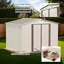 Abri de jardin extérieur 10 x 8 pi, cadre en alliage d'aluminium avec porte à charnière