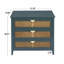 Armoire 3 tiroirs, rotin naturel, mobilier américain, convient pour la chambre à coucher, le salon et le bureau