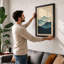 Misty Mountain Layers Japandi - Framed Print-198833803-198833913
