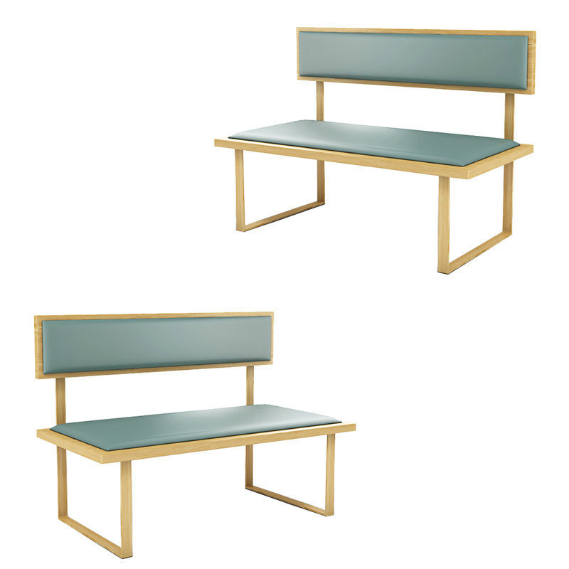 Banc rembourré en similicuir Light Luxury