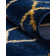 Glam Navy Blue Gold Area Rug