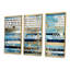 «Blue Sparkling Vertical Gold», ensemble de décorations murales géométriques-1475651472-1475650664