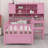 Multifunctional Wood Platform Bed With Bookshelf At The Head Of The Bed, Built-In Desk And Matching Chair-867940032