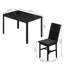 Ensemble de table de salle à manger 5 pièces avec 4 chaises rembourrées, ensemble de salle à manger de cuisine rectangulaire avec structure en métal, petit mobilier de petit espace-130575347-131074530