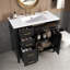 Meuble-lavabo simple 36 po avec lavabo en céramique et tiroirs de rangement-829775926
