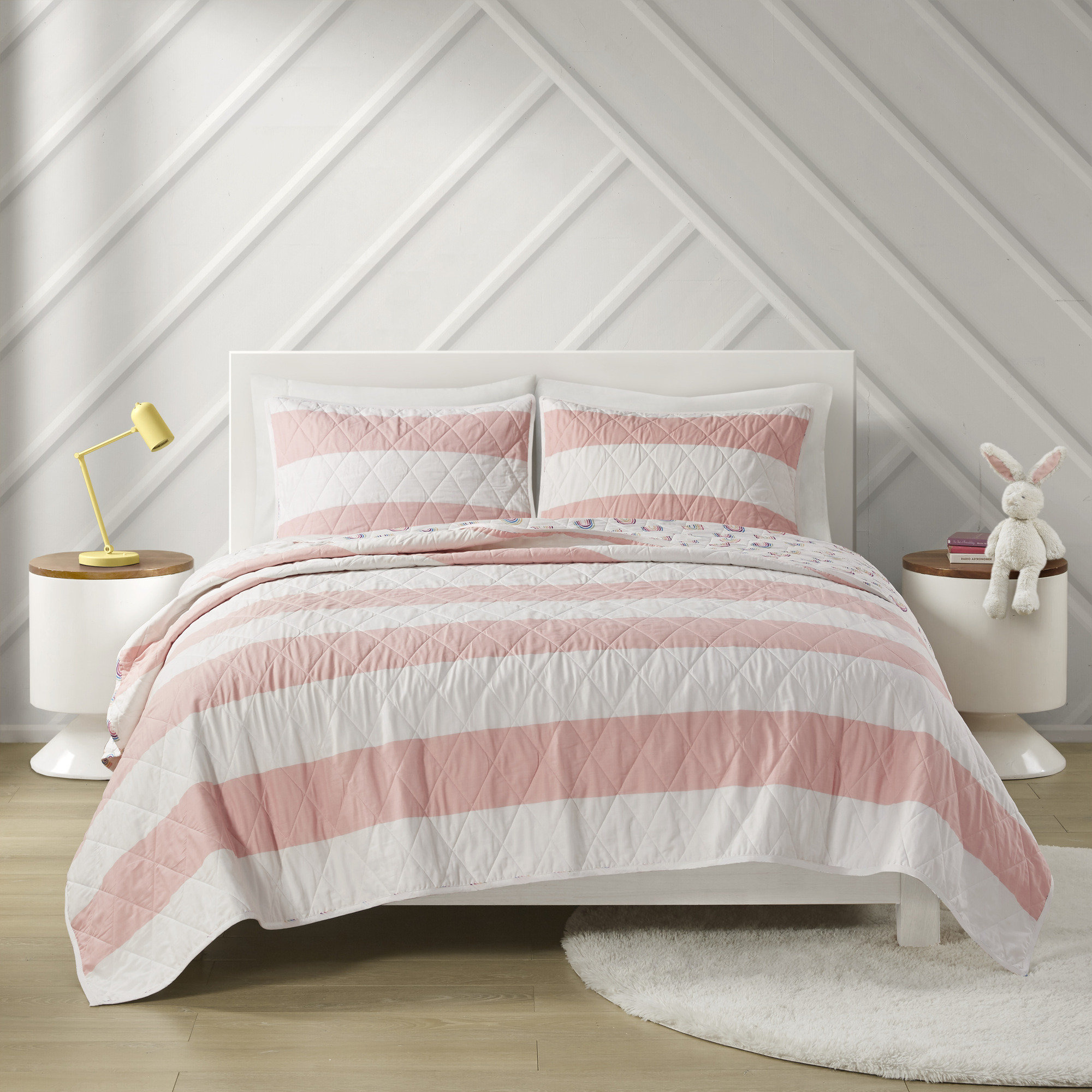 Essell Cabana Stripe 4-Piece Beach Towel Set - 30"x60", 100% Cotton, Quick Dry, Extra Large