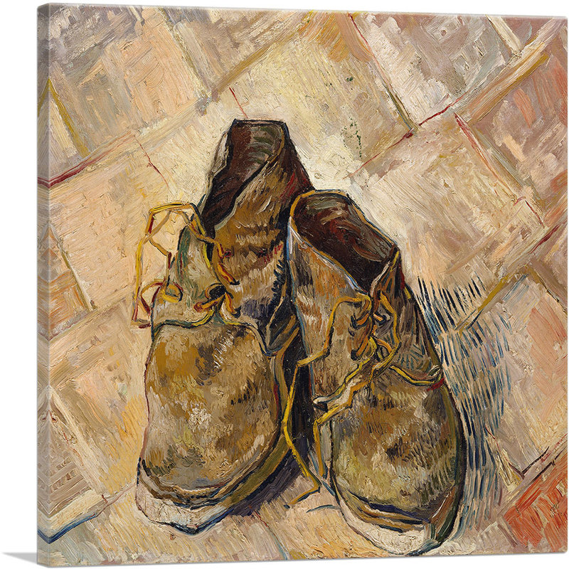 «Shoes 1888» par Vincent Van Gogh, reproduction d'art sur toile tendue, H 26 po x l 26 po x P 0,75 po