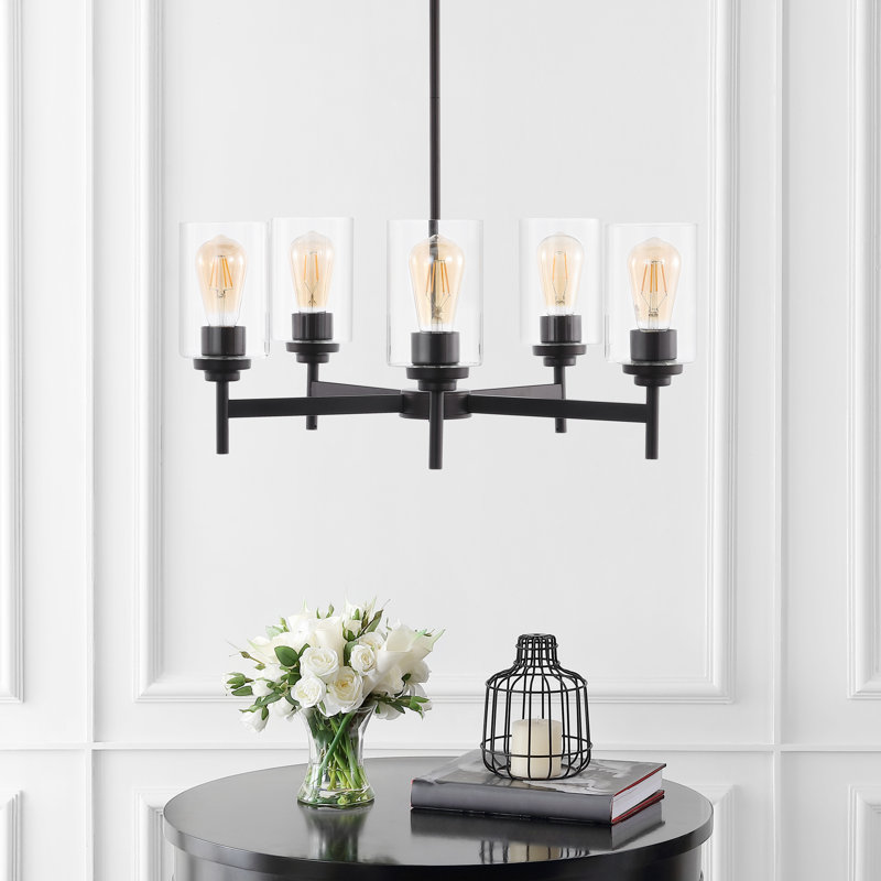 Tuncer 5 - Light Iron Cylinder Chandelier