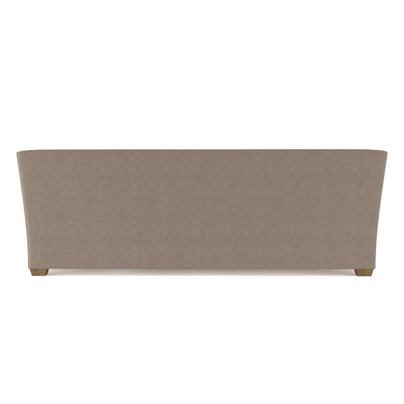 Rivington Flare Square Track-Arm Sofa, 31" H x 96" W x 41" D, Box Weave Linen Pumice, Ebony