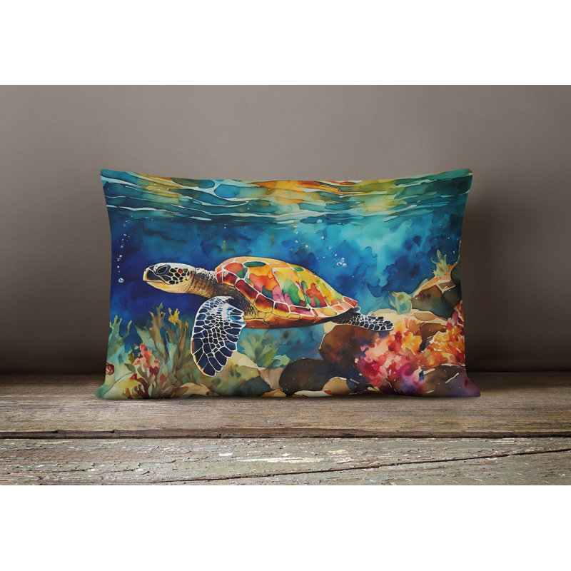Loggerhead Sea Turtle Throw Pillow