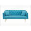 Canapé convertible de 71 pouces avec dossier ajustable en velours American Retro pour petit salon, chambre et bureau