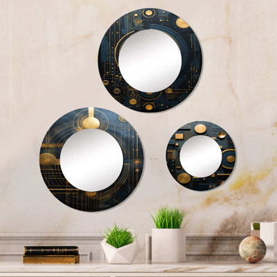 Ensemble de 3 miroirs en aluminium Elleanna