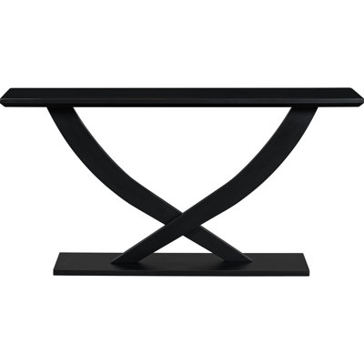 Console de 57 po, pieds croisés, +, pour espace de rangement spacieux