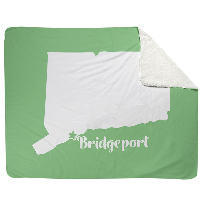 Jeté bridgeport connecticut polaire, l 52,5 po x L 62,5 po, Vert