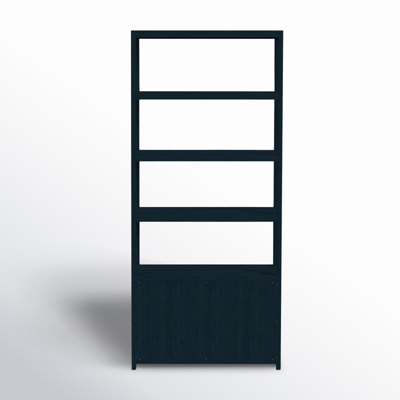 Lark 4- Tier Etagere Etagere Bookcase, Navy Blue