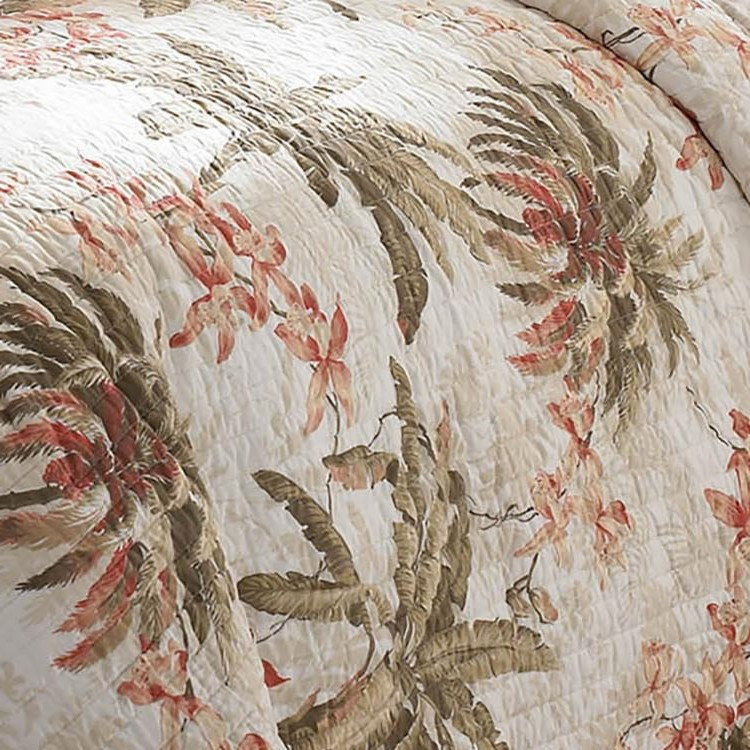 Ensemble de courtepointe en coton 3 pièces Tommy Bahama, Courtepointe pour grand lit + 2 taies décoratives