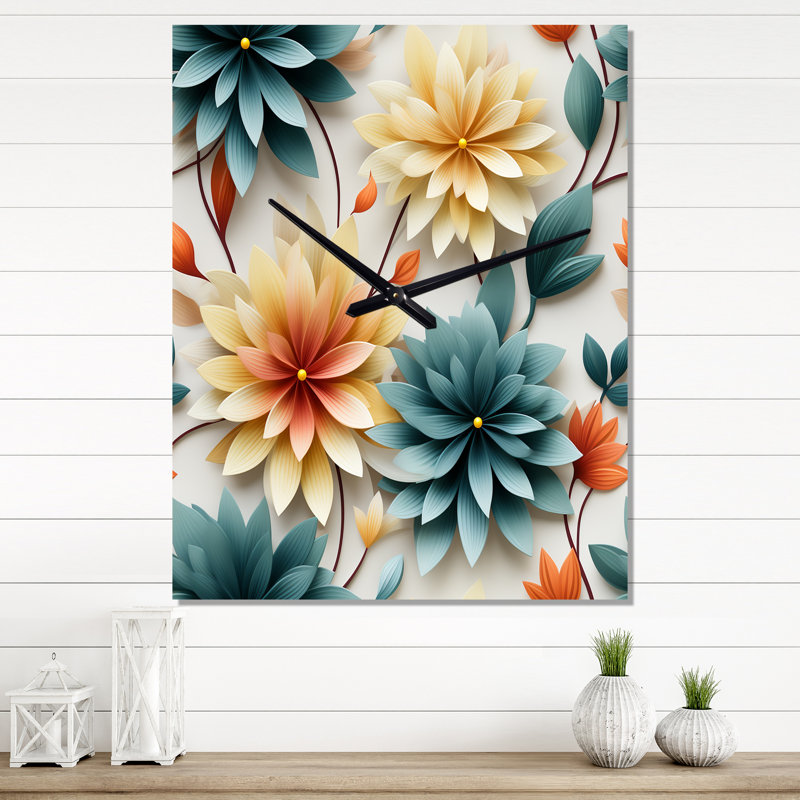 Jaquanna - Horloges murales florales, Très petit