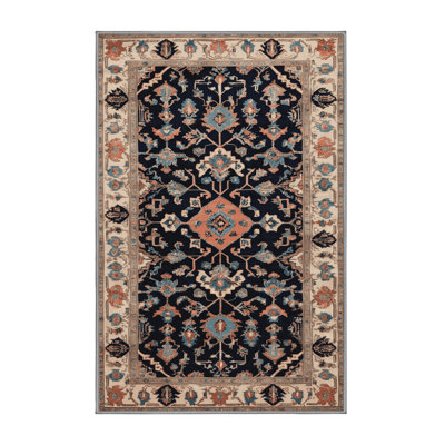 Machine Washable Persian Gray Area Rug