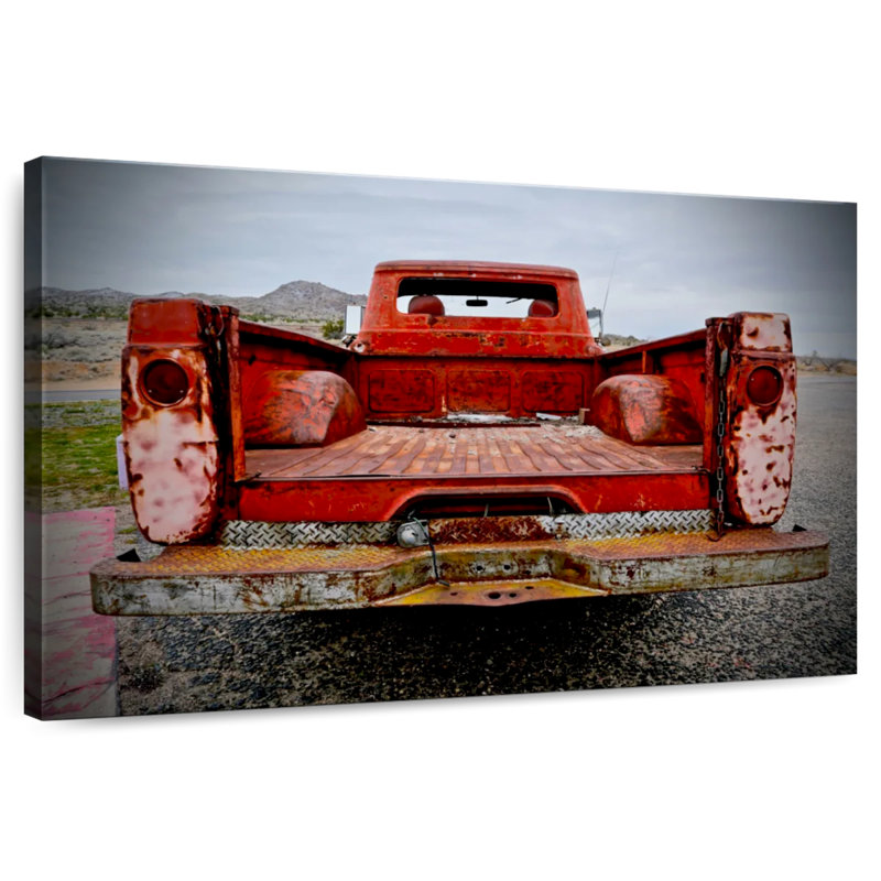 Mehar Back End rétro rouge Pick Up, H 26 po x l 39 po