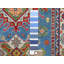 Tapis oriental bleu en laine noué à la main 3 pi 4 po x 4 pi 11 po - MOA102347