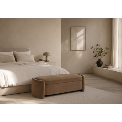 Banc de rangement rembourré 62 po Mizel