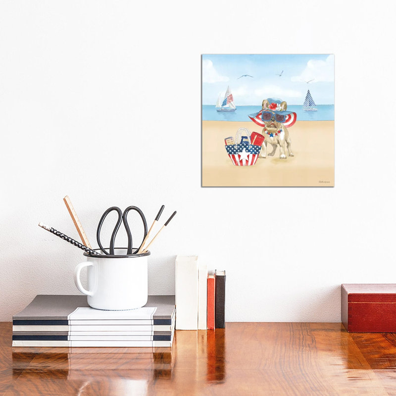 Summer Paws Patriotic IV by Beth Grove - Wrapped Canvas Gallery-Wrapped Canvas Giclée, 30.48 cm H x 30.48 cm W