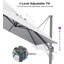 Parasol rectangulaire déporté pivotant à 360° de 2,44 m x 3,05 m (8 pi x 10 pi) avec rotation à 360° et inclinaison gauche-droite.-114644183