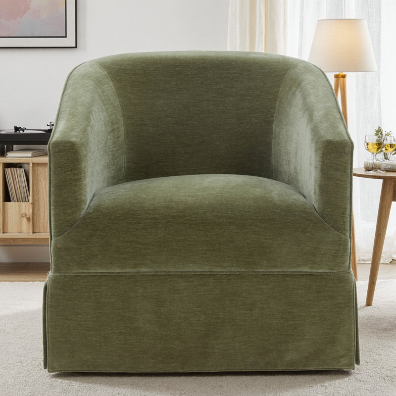 Chaise pivotante à jupe Caper, Vert