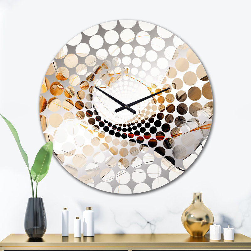 Conversations avec Destiny Dynamic Waves II - Horloge murale formes abstraites, Très grand