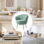 Fauteuil demi-tonneau en velours 30 po Hendrix-2112625216