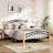 Classic Metal Platform Bed Frame,  With Under Storage, Steel Slats-1152268171