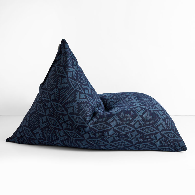 Sunbrella® Outdoor Friendly Bean Bag Lounger, Blue Polystyrene