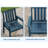 Set of 2 Outdoor Patio Chairs - Weatherproof HDPE Garden Chairs with 650 lbs Capacity, Heavy Duty Waterproof Dining Chairs for Poolside, Deck & Backyard, Blue-1709031260