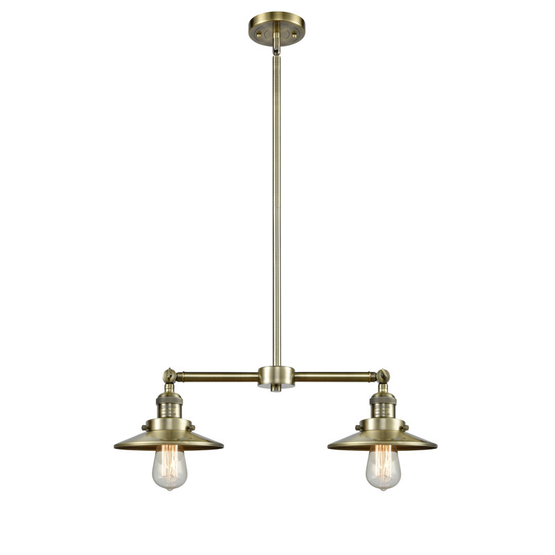 Luminaire suspendu linéaire pour îlot de cuisine 2 lumières Gault, Ampoule non incluse