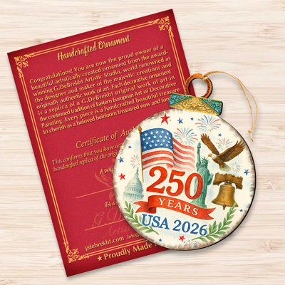 Patriotic 250th Anniversary Ornament by G. DeBrekht