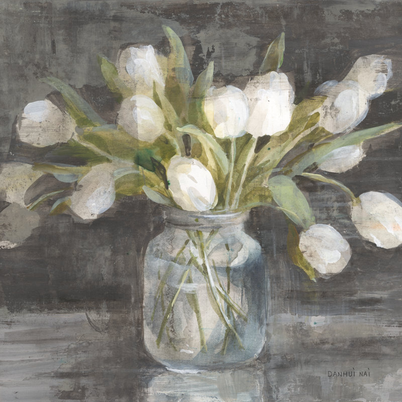 April Tulips by Danhui Nai - Wrapped Canvas Art Prints, 30cm H x 46cm W x 3.8cm D