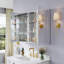 Armoire à pharmacie à miroir en aluminium encastrée ou à fixation murale 36 po x l 30 po avec tablette ouverte-2037808504-2037808502