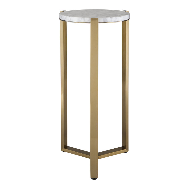 Kenerly Carrara Marble Drink Table
