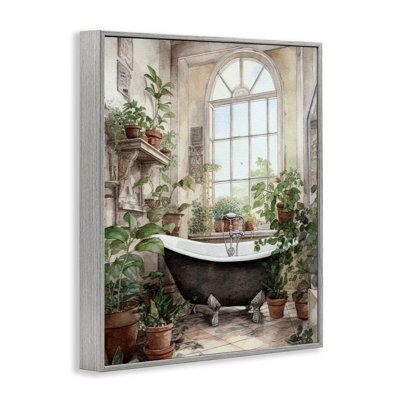 Giclée de baignoire rétro avec éclairage au soleil, design par lettré et doublé