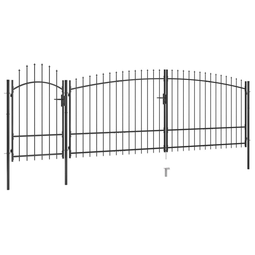 Pasternak 225cm H x 500cm W Black Metal Gate