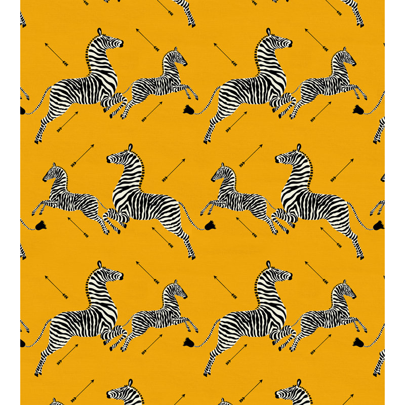 Zebras Fabric, Yellow