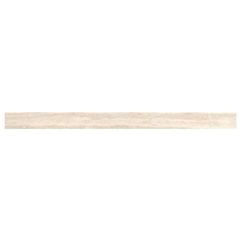 Carreau bullnose en porcelaine travertin 2 po x 24 po Porto, Mat