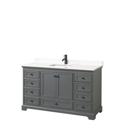 Deborah 48'' Single Bathroom Vanity with Quartz Top
