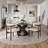  Modern Round Dining Table for 4-6 with Tempered Glass Tabletop, Carbon Steel Base Pre-Assembly-967176830-967176770-967176831