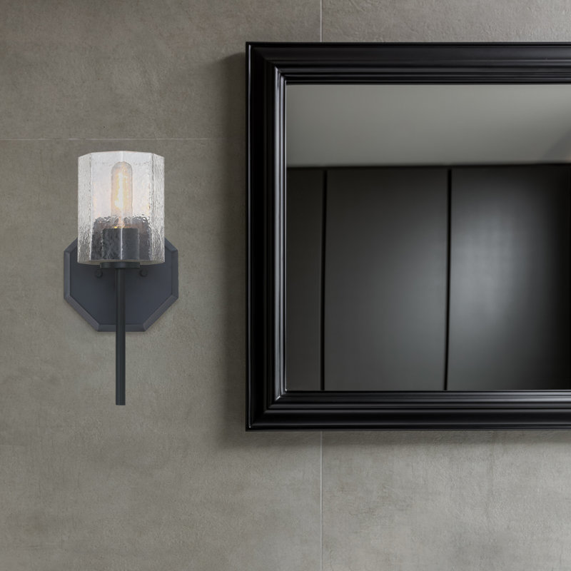 Applique murale en acier Goodfield, Noir mat