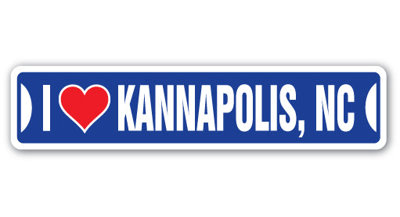 Kannapolis Nc Street Sign Heavy Duty Plastic 6" X 24"