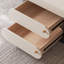 Table basse moderne ovale en bois avec 2 tiroirs-728827377