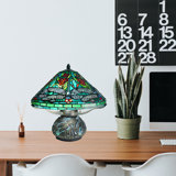 Fine Art Lighting Tiffany Style Mosaic Dragonfly Table Lamp